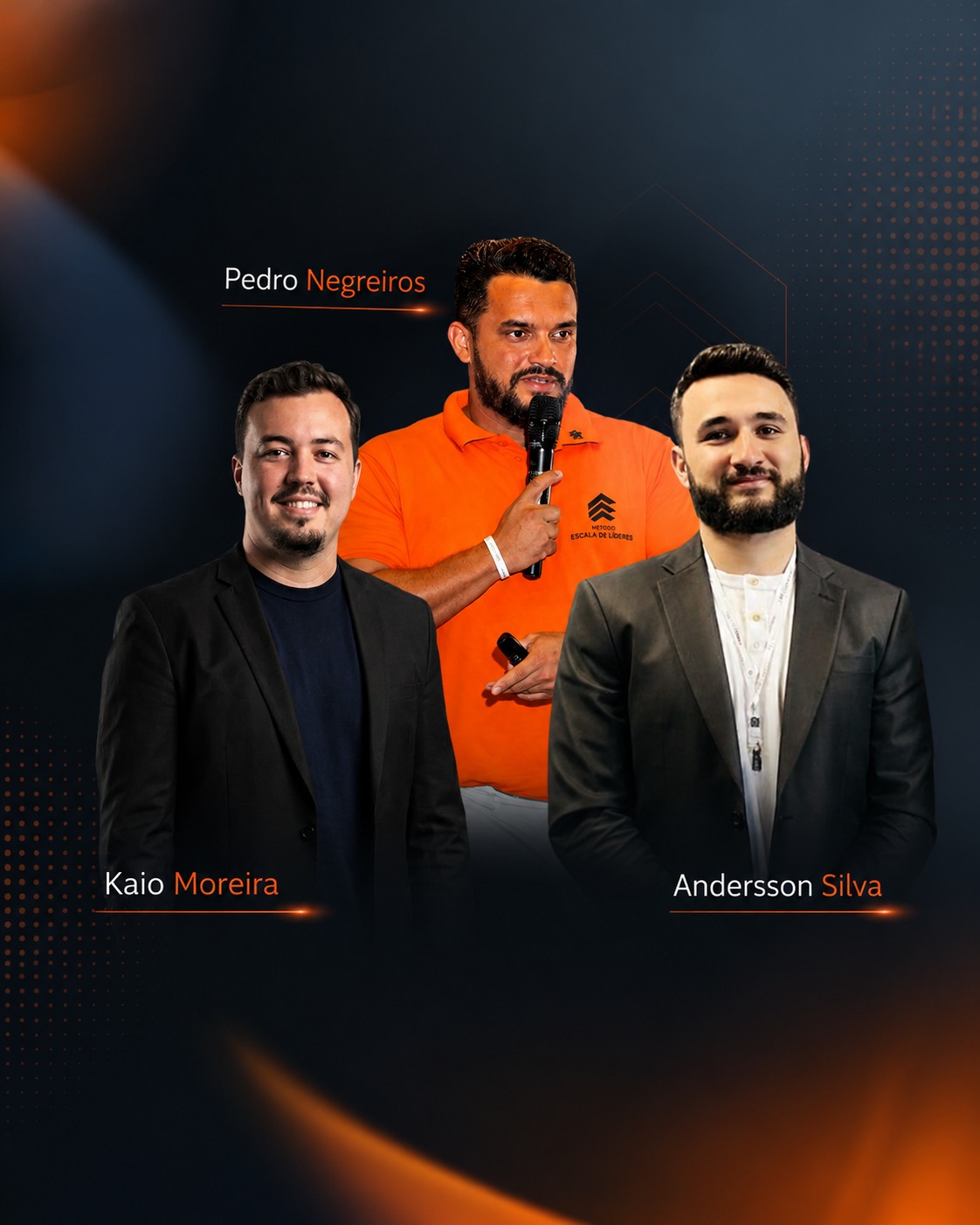 Andersson Silva, Pedro Negreiros e Kaio Moreira, sócios da Escala Food